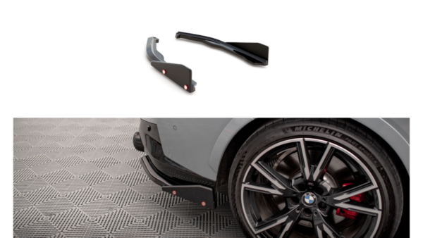 Splitter BMW 2 G42 M-Pack Rear Side v.2 + Flaps Carbon Look