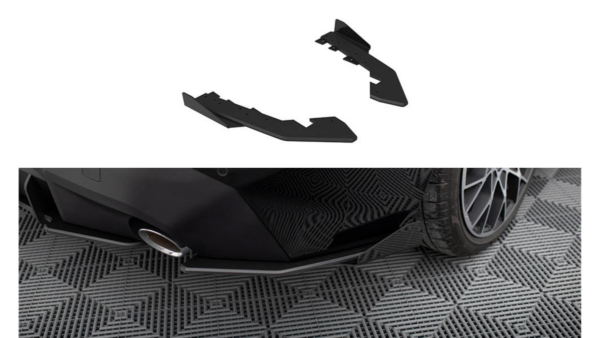 Splitter BMW 2 G42 Rear Side Street Pro Black + Gloss Flaps