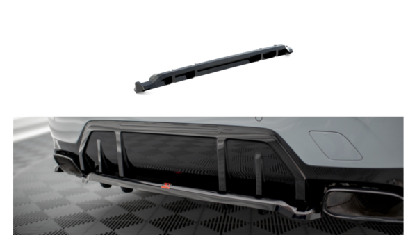 Splitter BMW 3 G20 G21 Facelift M-Pack Rear Central with Diffuser v.1 Gloss Black