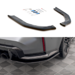 Splitter BMW 3 G80 M-Pack tagumine külje v.2 Läikiv must