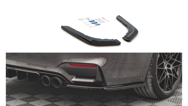 Splitter BMW 4 F82 M-Pack Rear Side v.3 Gloss Black
