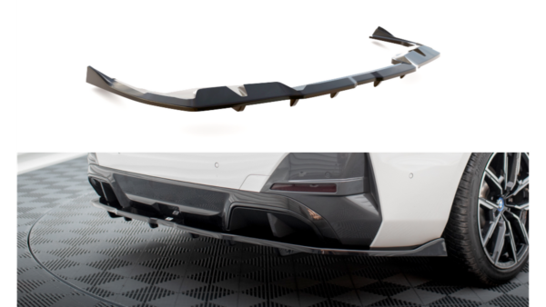 Splitter BMW 4 G26 M-Pack Rear Central with Diffuser v.2 Gloss Black