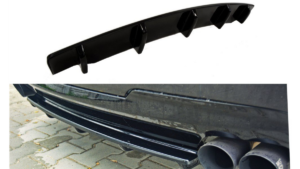 Splitter BMW 5 F11 M-Pack Rear Central 2 dual exhaust ends Gloss Black