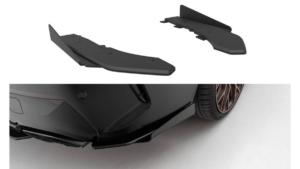 Splitter BMW M440i G22 G23 Facelift Rear Side Street Pro Black-Red + Gloss Flaps