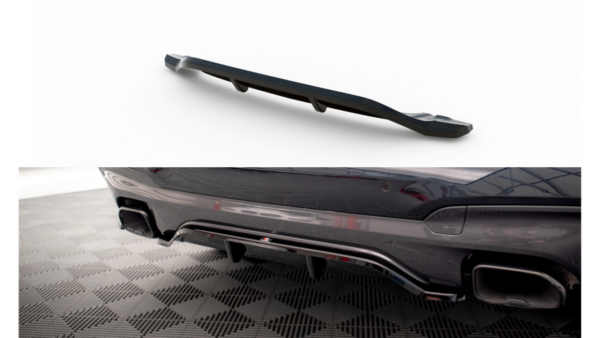 Splitter BMW X3 G01 M-Pack Rear Central with Diffuser Gloss Black