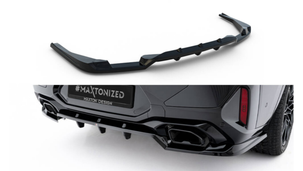 Splitter BMW X4 G02 M-Pack Facelift Rear Central with Diffuser v.2