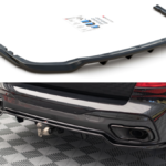 Splitter BMW X7 G07 M-Pack tagumine keskosa Difuusoriga Läikiv must