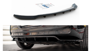 Splitter BMW i3 I01 Facelift Rear Central with Diffuser Gloss Black