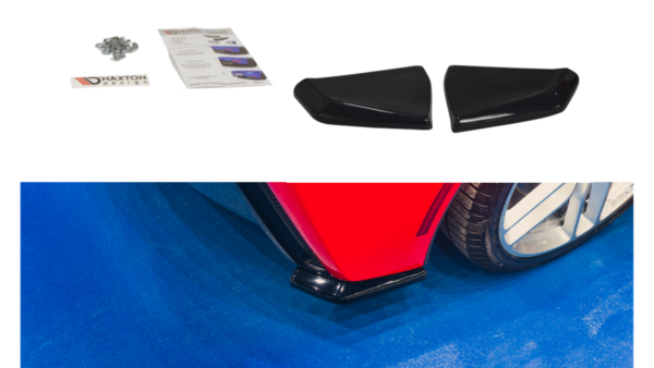 Splitter Chevrolet Corvette C7 Rear Side Gloss Black