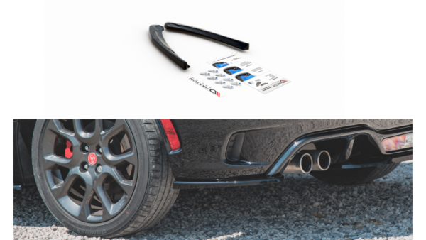 Splitter Fiat 124 Spider Abarth Rear Side Gloss Black