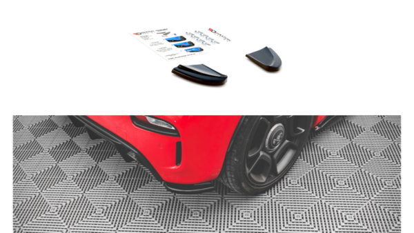 Splitter Fiat 500 Abarth I Facelift Rear Side Gloss Black