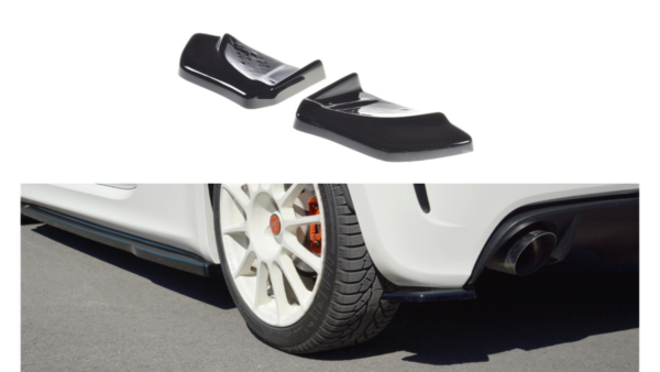 Splitter Fiat 500 Abarth I Rear Side Gloss Black