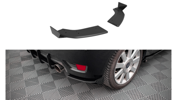 Splitter Ford Fiesta VI ST Rear Side Street Pro Black-Red + Gloss Flaps