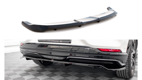 Splitter Ford Mustang Mach-E I Rear Central with Diffuser Gloss Black