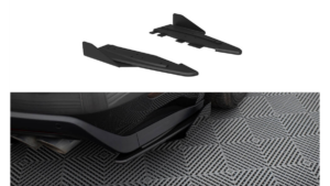 Splitter Ford Mustang VI GT Rear Side Street Pro Black-Red + Gloss Flaps