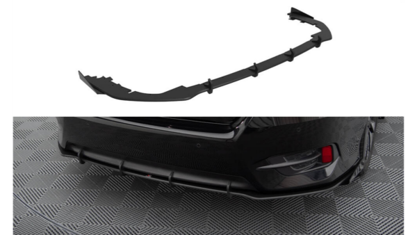 Splitter Honda Civic X Rear Side Street Pro Black-Red + Gloss Flaps