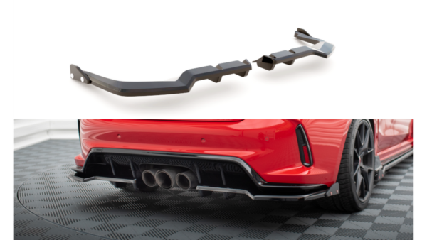 Splitter Honda Civic XI Type-R Rear Central with Diffuser v.1 + Flaps