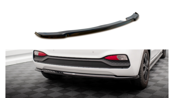 Splitter Hyundai I20 II Facelift Rear Central Gloss Black