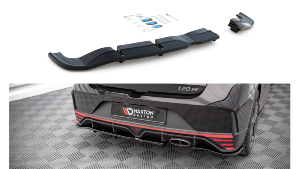 Splitter Hyundai I20 N III Rear Central with Diffuser Gloss Black