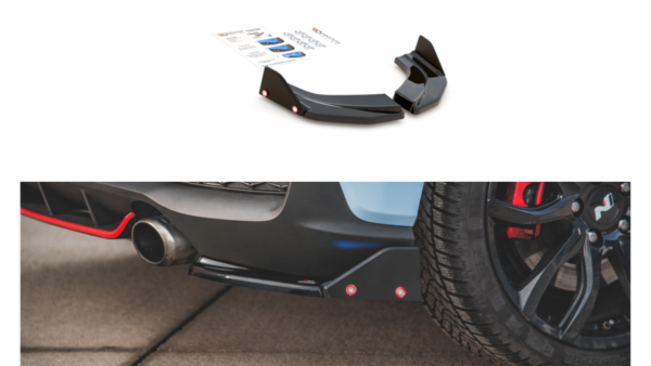 Splitter Hyundai I30 III N Rear Side v.6 + Flaps Gloss Black