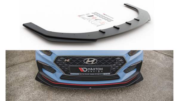 Splitter Hyundai I30 III N Front Racing Durability + Flaps Black-Red