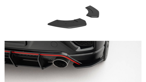 Splitter Hyundai Veloster N Mk2 Rear Side Street Pro Black-Red