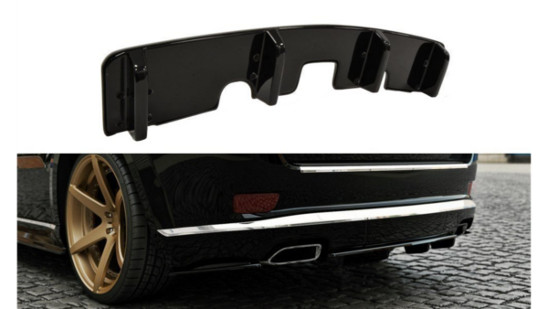 Splitter Jeep Grand Cherokee WK2 Summit Facelift Rear Central with Diffuser Gloss Black