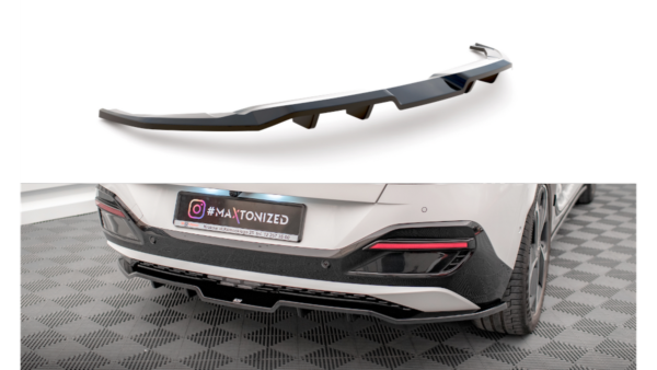 Splitter Kia EV6 I GT-Line Rear Central with Diffuser Gloss Black