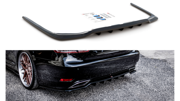 Splitter Lexus LS IV Facelift Rear Central with Diffuser Gloss Black
