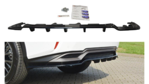 Splitter Lexus RX IV H Rear Central with Diffuser Gloss Black