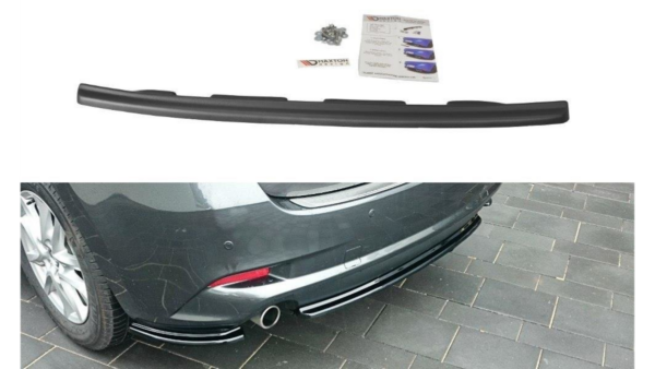 Splitter Mazda 3 III Facelift Rear Central without Diffuser Gloss Black