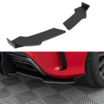 Splitter Mercedes-Benz A W176 Facelift Rear Side Street Pro Black-Red + Gloss Flaps