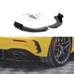 Splitter Mercedes-Benz A W177 A45 S Aero Pack Rear Side v.2 + Flaps Gloss Black