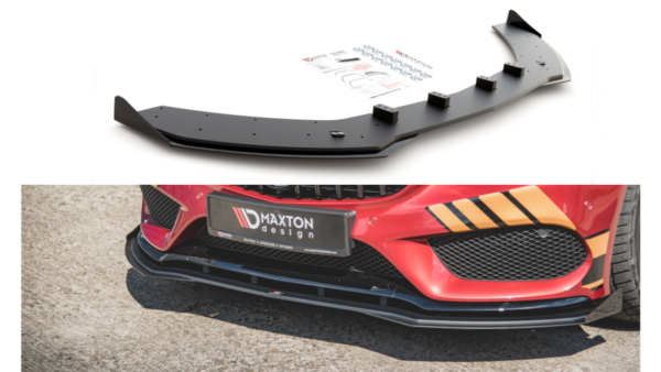 Splitter Mercedes-Benz - AMG C C205 C43 Front Racing Durability + Flaps Black