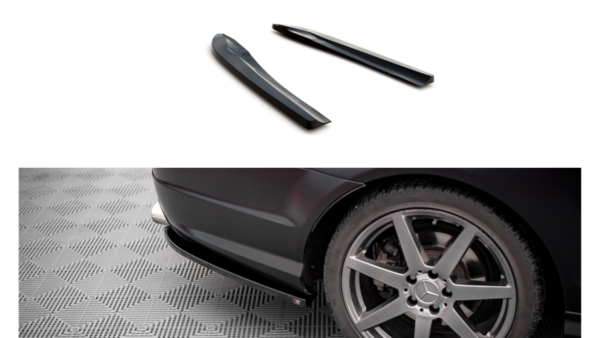 Splitter Mercedes-Benz C C204 W204 Facelift S204 Facelift Rear Side Gloss Black