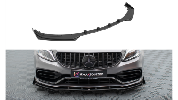 Splitter Mercedes-Benz C W205 C63 Facelift Front Pro + flaps Black