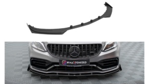 Splitter Mercedes-Benz C W205 C63 Facelift Front Pro + flaps Black-Red