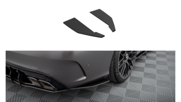 Splitter Mercedes-Benz C W205 C63 Facelift Rear Side Street Pro Black-Red