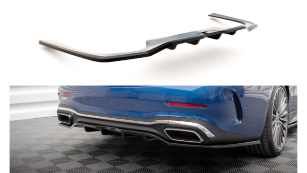 Splitter Mercedes-Benz C W206 Rear Central with Diffuser Gloss Black