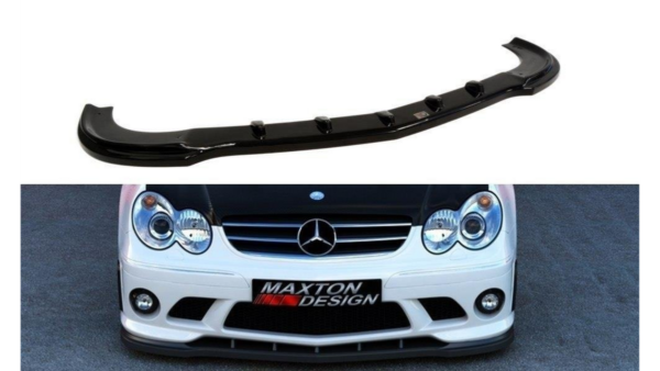 Splitter Mercedes-Benz CLK W209 Front for bumper Me-clk-209-AMG204-f1 Gloss Black