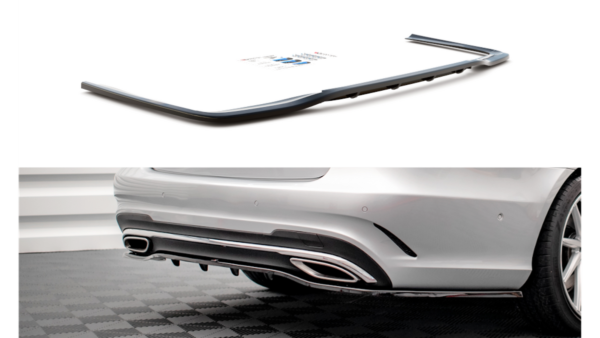Splitter Mercedes-Benz E W212 Facelift Rear Central with Diffuser Gloss Black