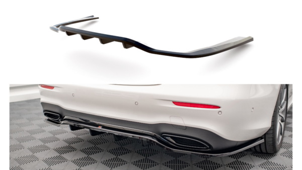 Splitter Mercedes-Benz E W213 Facelift Rear Central with Diffuser Gloss Black