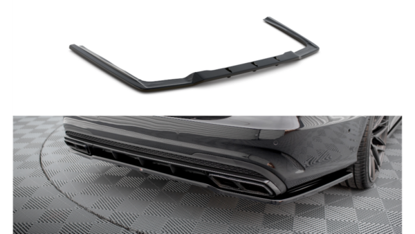 Splitter Mercedes-Benz E63 AMG W212 Facelift Rear Central with Diffuser Gloss Black