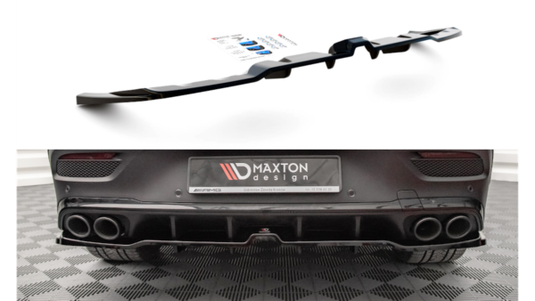 Splitter Mercedes-Benz GLE C167 Rear Central with Diffuser Gloss Black