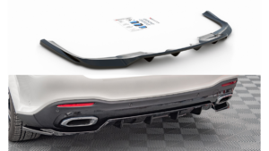 Splitter Mercedes-Benz GLS X167 Rear Central with Diffuser Gloss Black