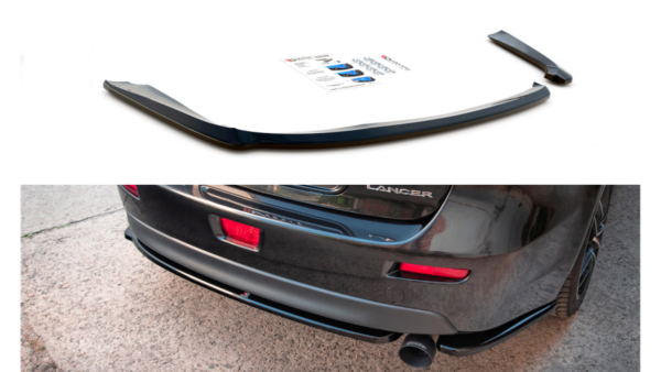 Splitter Mitsubishi Lancer Sportback VIII Rear Side Gloss Black