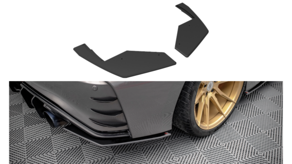 Splitter Nissan 370Z Nismo Facelift Rear Side Street Pro Black-Red