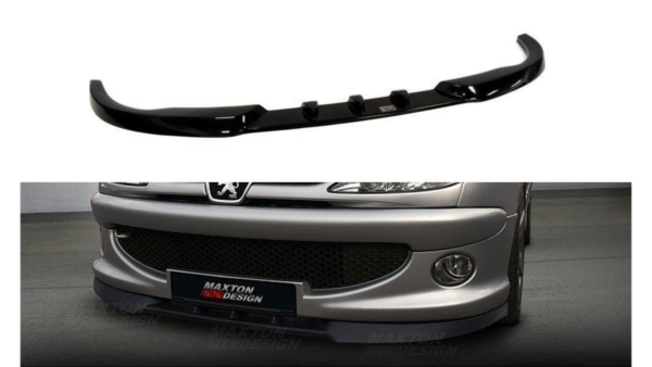 Splitter Peugeot 206 (CC, RC, GTI, S16, XSI, XS, Sport) Front Gloss Black