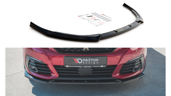Splitter Peugeot 308 GT II Facelift Front v.1 Gloss Black