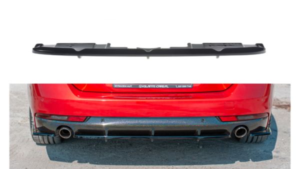 Splitter Peugeot 508 GT II Rear Central with Diffuser Gloss Black